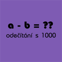 odečítání  do tisice jen s radem sto